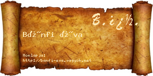 Bánfi Éva névjegykártya